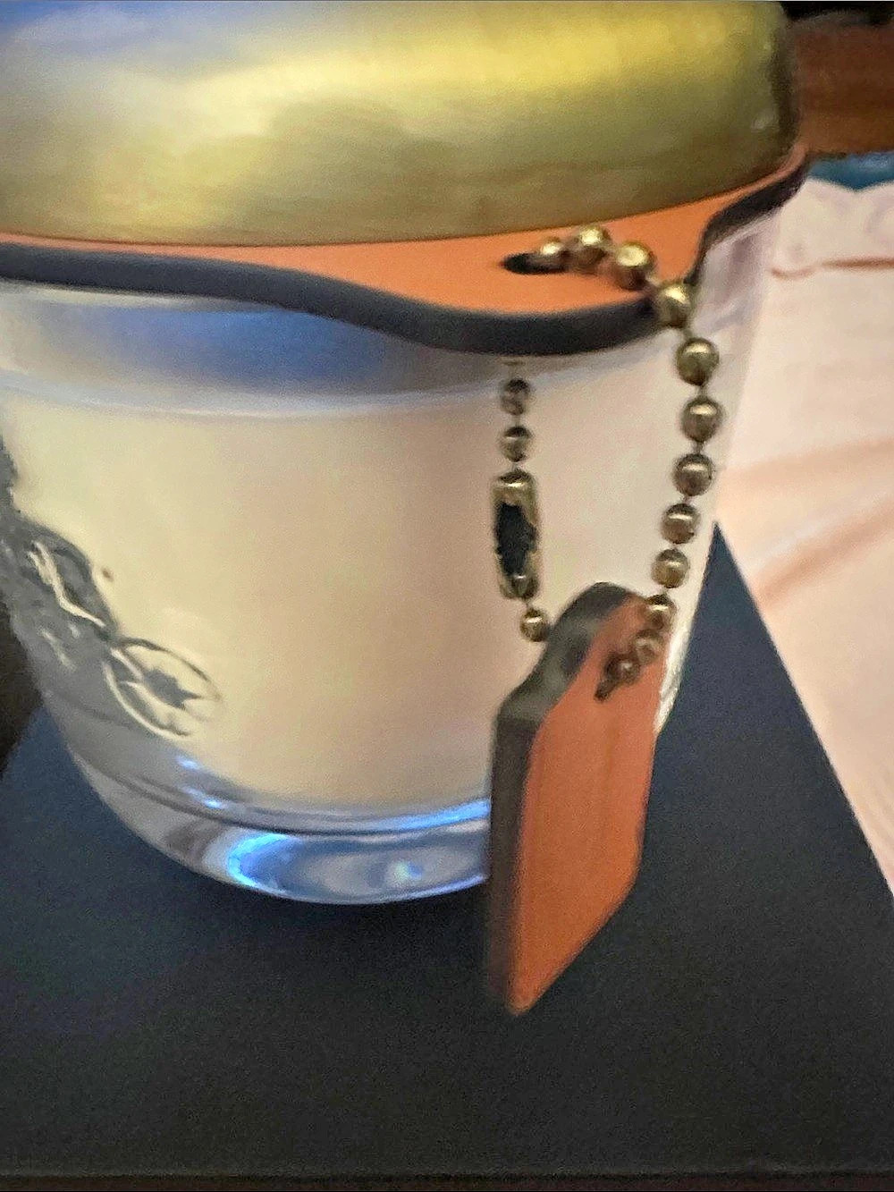 Coach Clear Multi Scented Candle White Gold NWT